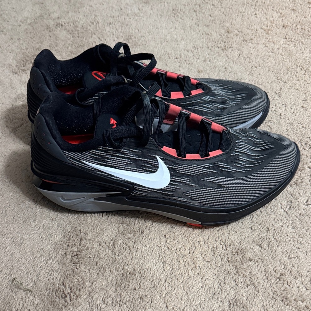 Nike men’s air zoom GT cut 2.0 Black and Gray with Red Accents